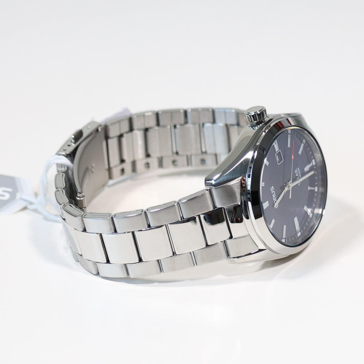 Lorus Stainless Steel Men's Blue Dial Solar Dress Watch RX329AX9