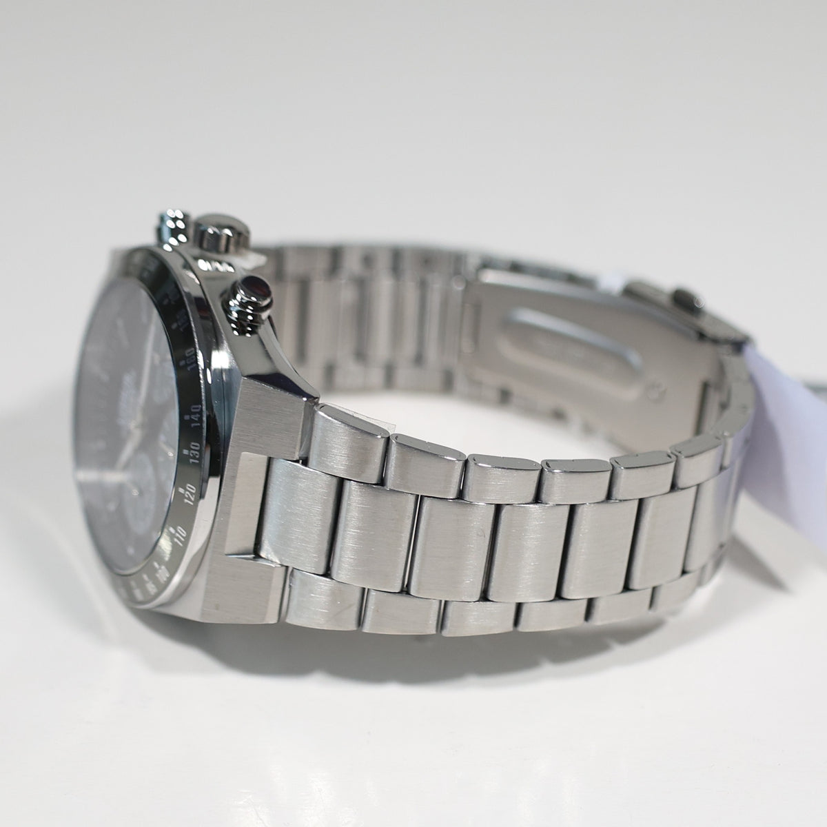 Lorus Stainless Steel Solar Gray Dial Chronograph Men's Watch RZ519AX9