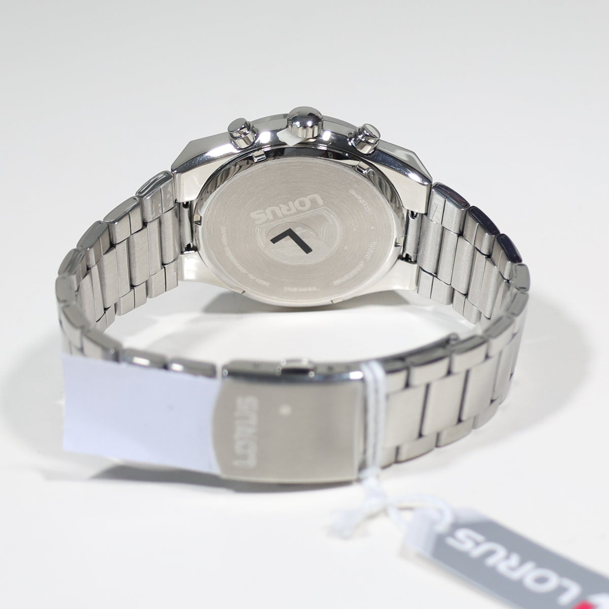 Lorus Stainless Steel Solar Gray Dial Chronograph Men's Watch RZ519AX9