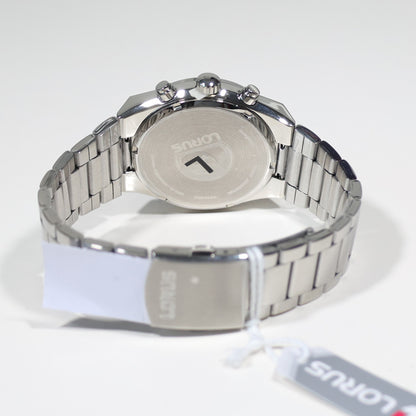 Lorus Stainless Steel Solar Gray Dial Chronograph Men's Watch RZ519AX9