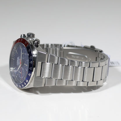 Lorus Stainless Steel Solar Blue Dial Chronograph Men's Watch RZ521AX9