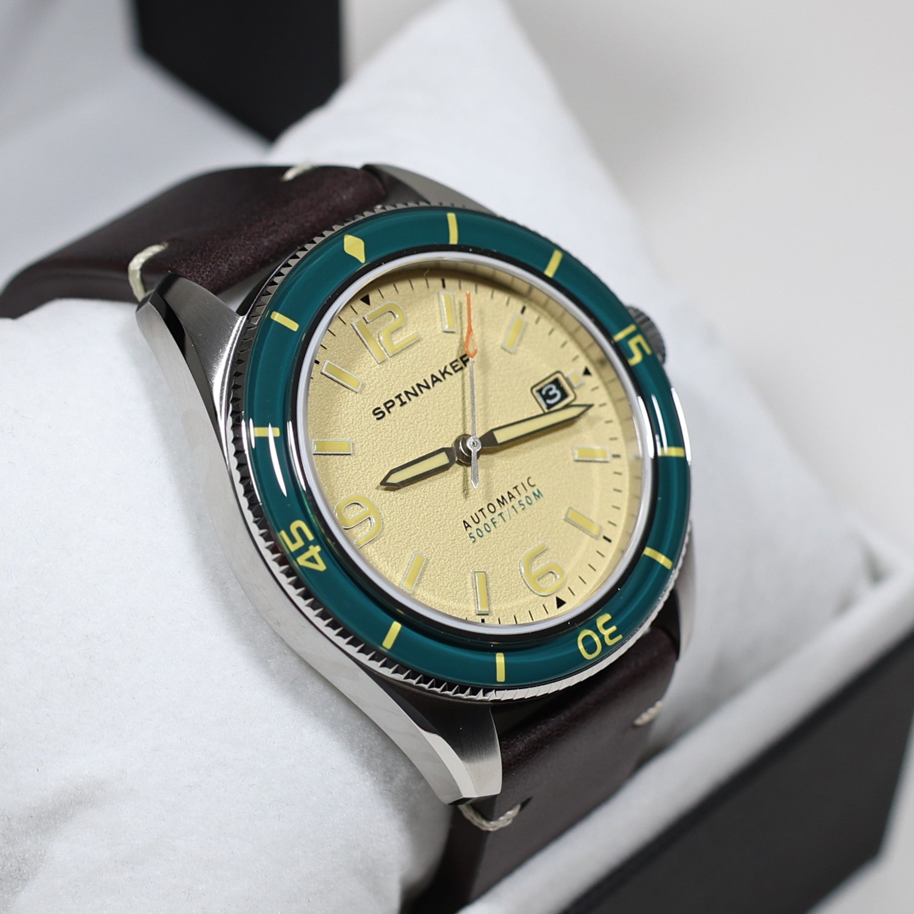 Spinnaker Fleuss Automatic Cream Dial Stainless Steel Case Men's Watch SP-5055-0G
