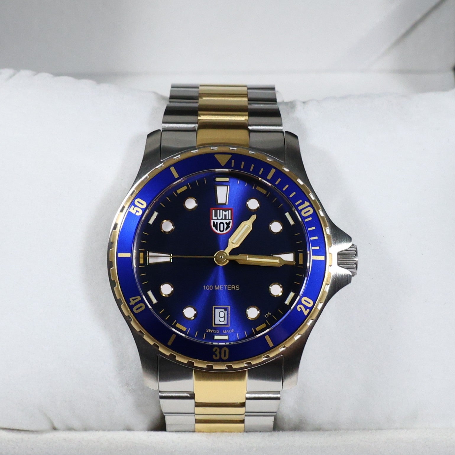 Luminox Sport Timer Two Tone Blue Dial Men's Stainless Steel Watch XS.0944