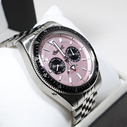 Ingersoll Outlaw Pink Dial Stainless Steel Sporty Men's Watch l17201