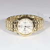 Seiko Women's Gold Tone White Textured Dial Chronograph Watch SRW836P1