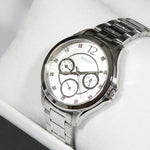 Citizen Women's White Crystal Dial Stainless Steel Watch ED8140-57A