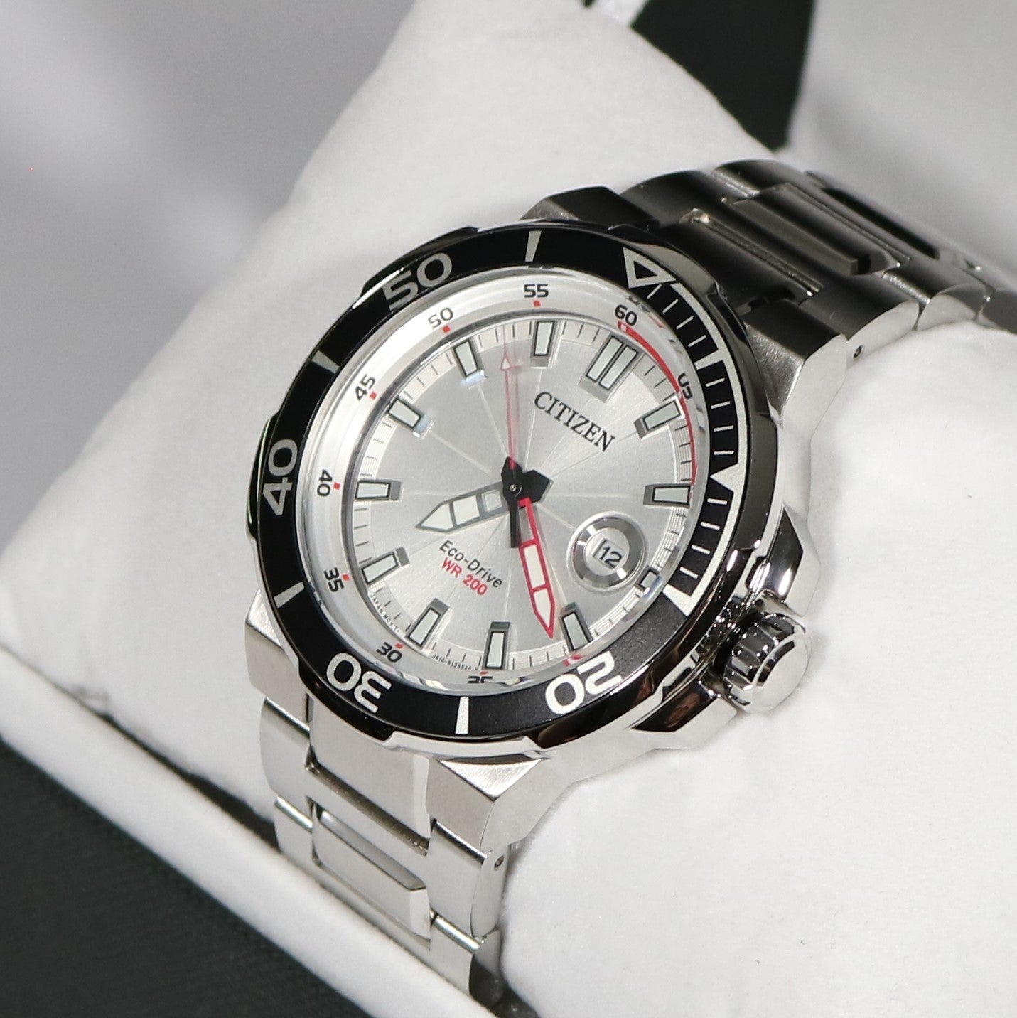 Citizen Eco Drive Silver Dial Stainless Steel Men s Watch AW1420 63A Chronobuy