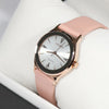 Citizen Eco-Drive Women's Gold Tone Pink Leather Strap Dress Watch EM0733-16A