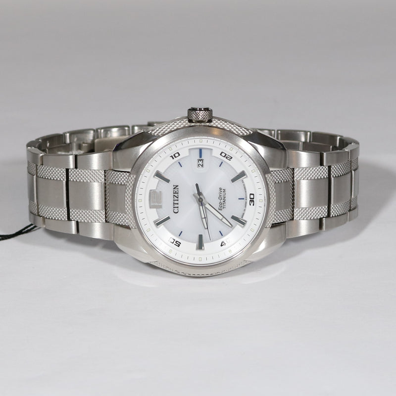 Citizen Eco-Drive Super Titanium White Dial Men's Watch BM6901-55B