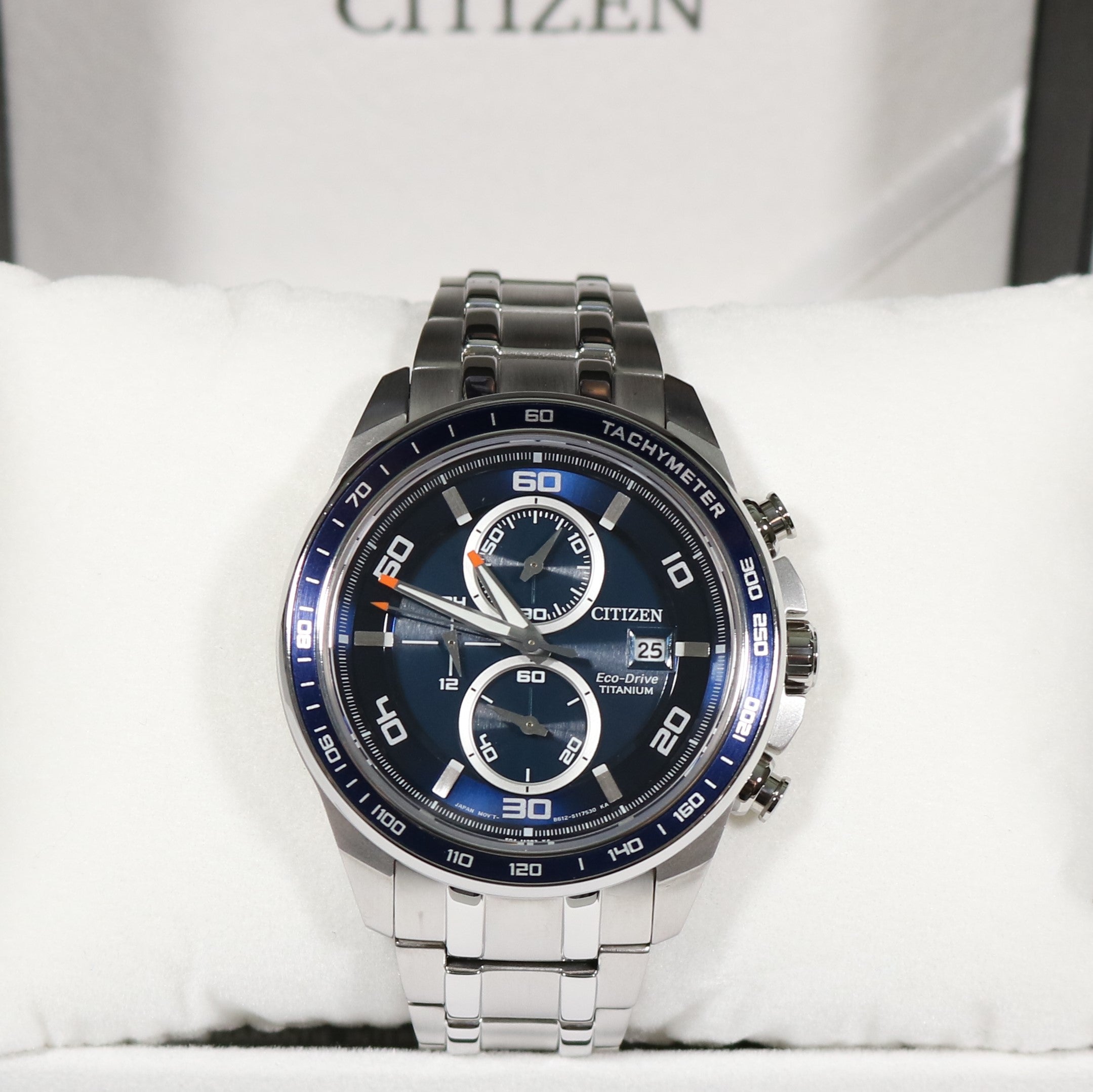 Citizen eco drive titanium tachymeter sales