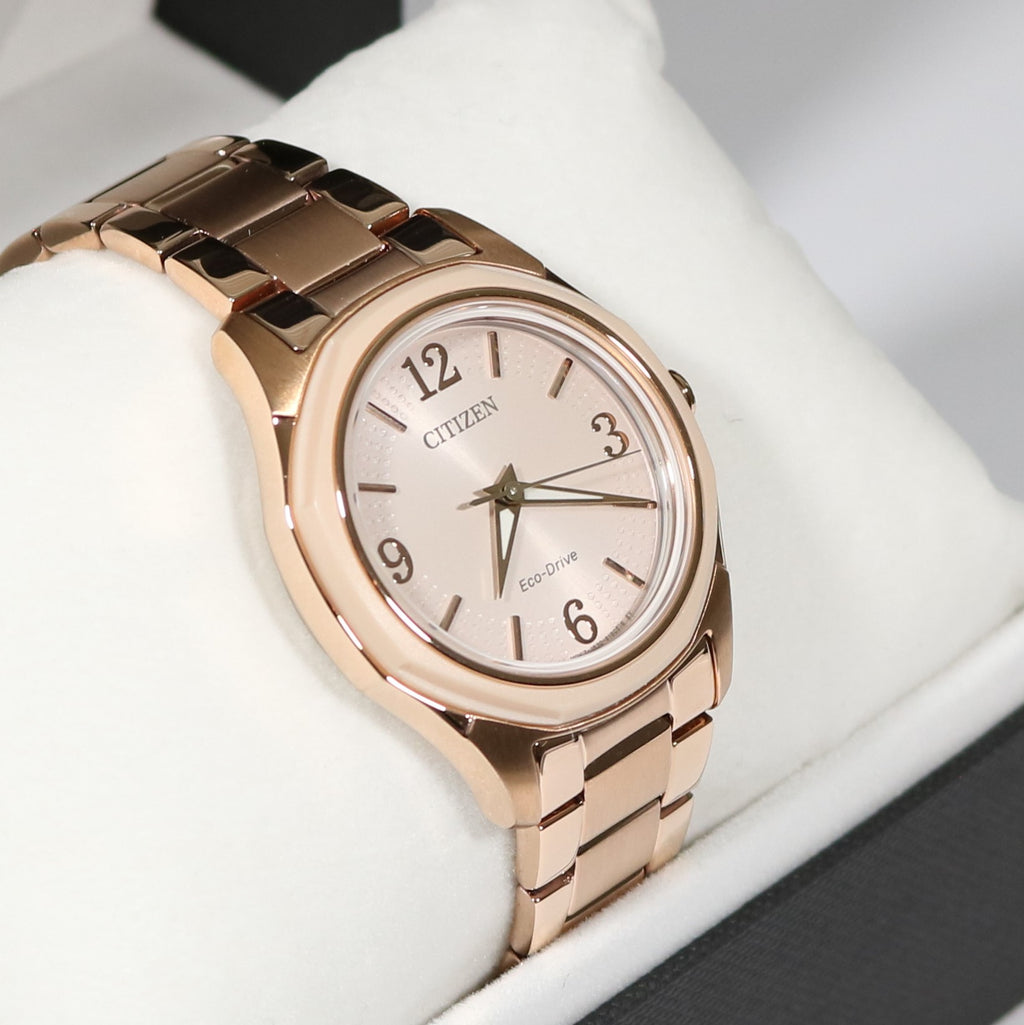 Citizen Eco-Drive Rose Gold Tone Pink Dial Women's Watch
