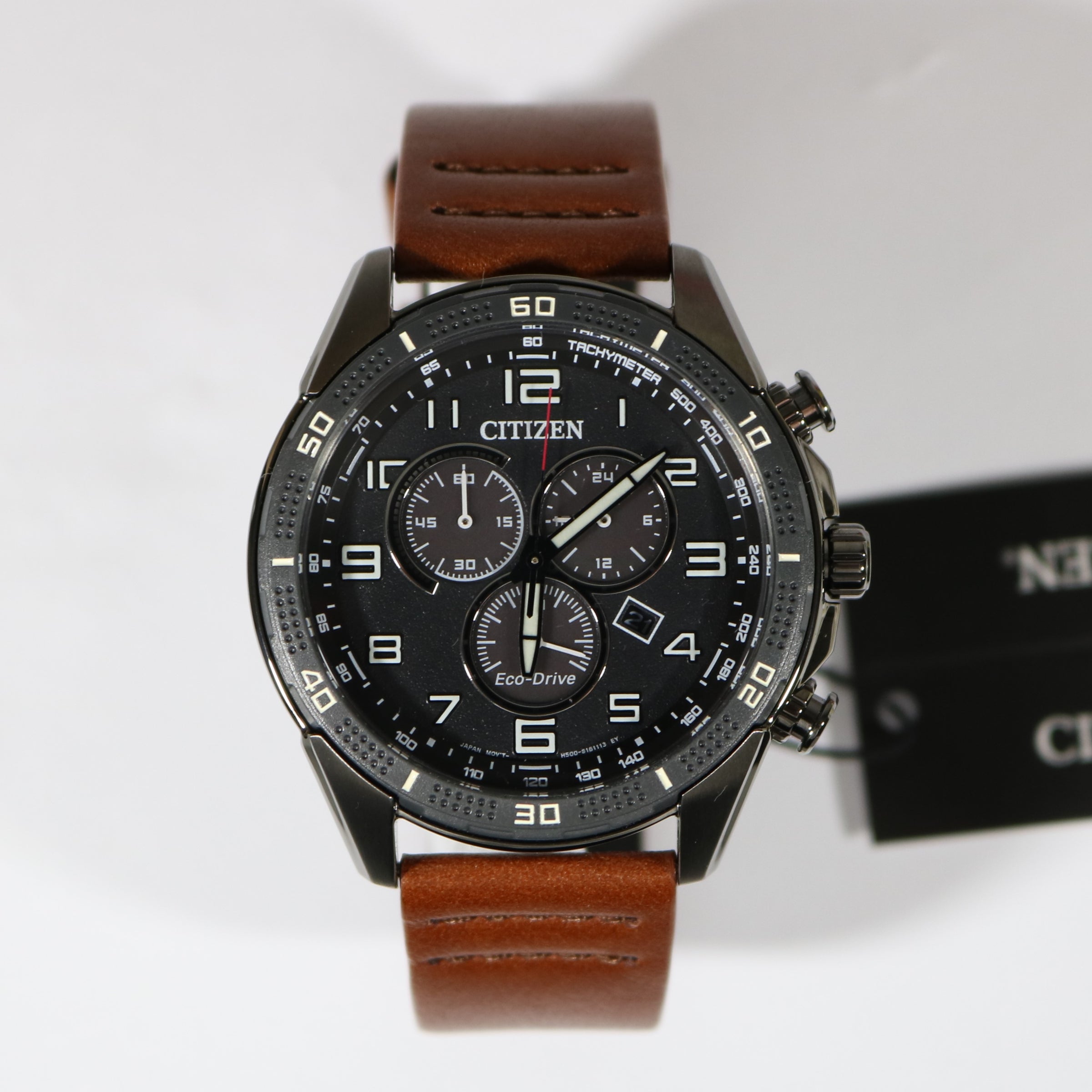 Citizen Black AR Stainless Steel Eco Drive Chronograph Watch