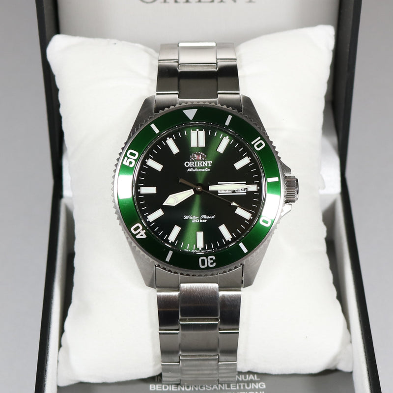 Orient Kanno Automatic Green Dial Men's Stainless Steel Watch RA-AA0914E19B