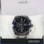 Seiko Men's Solar Blue Dial Stainless Steel Chronograph Watch SSC719P1 - Chronobuy