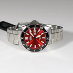 Orient Kanno Automatic Red Dial Men's Stainless Steel Watch RA-AA0915R19B