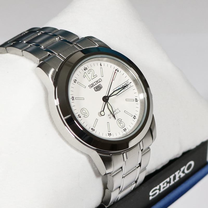Seiko 5 Automatic White Dial Stainless Steel Men's Watch SNKE57K1