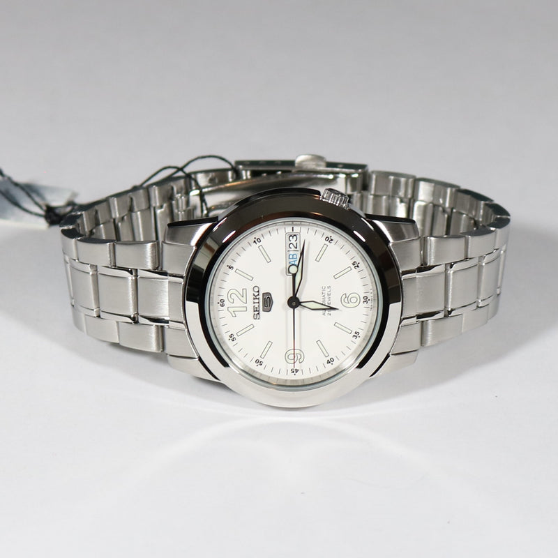Seiko 5 deals automatic white