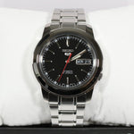 Seiko 5 Automatic Black Dial Men's Stainless Steel Watch SNKE53K1
