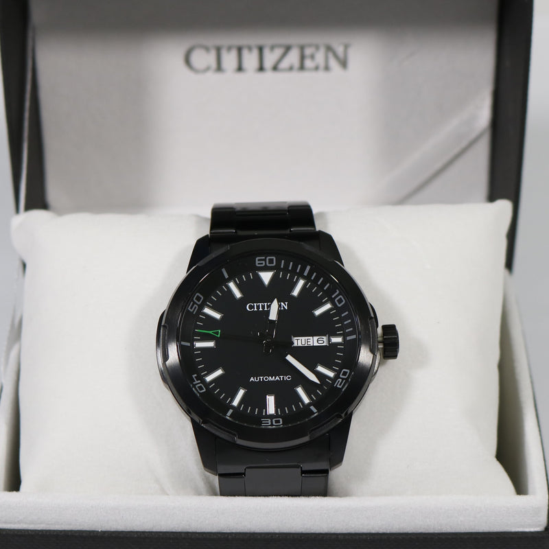 Citizen Men's Black PVD Coated Stainless Steel Automatic Watch NH8375-82E - Chronobuy