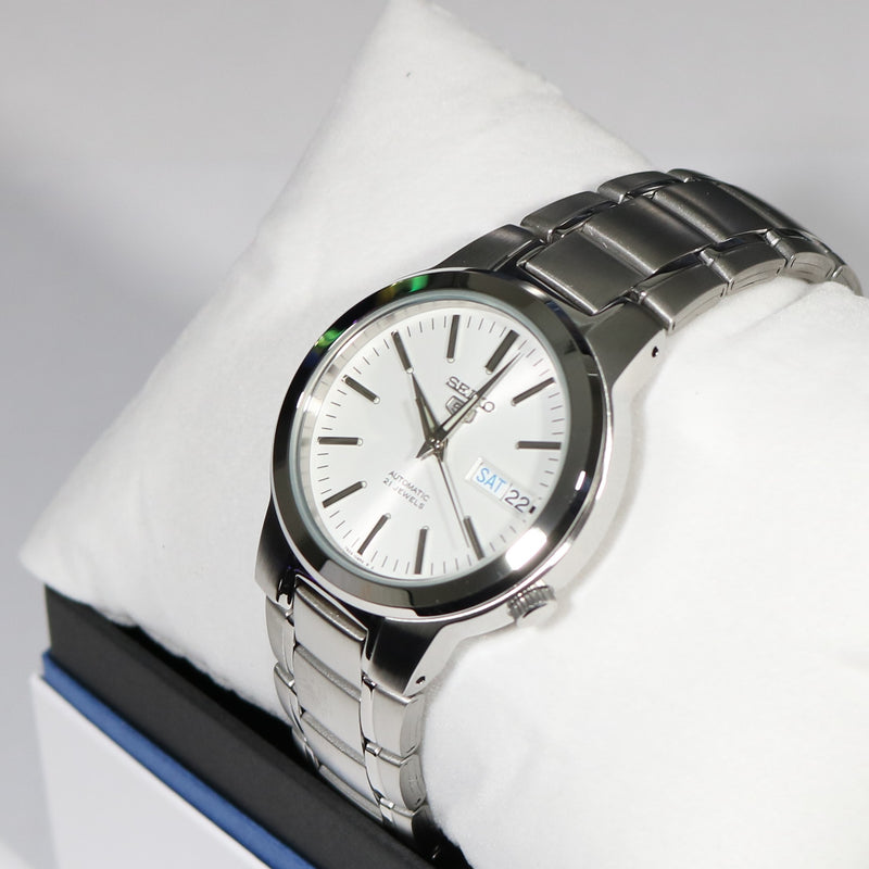 Seiko 5 Automatic White Dial Stainless Steel Men's Watch SNKA01K1