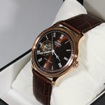 Orient Open Heart Brown Dial Automatic Men's Watch FAG00001T0