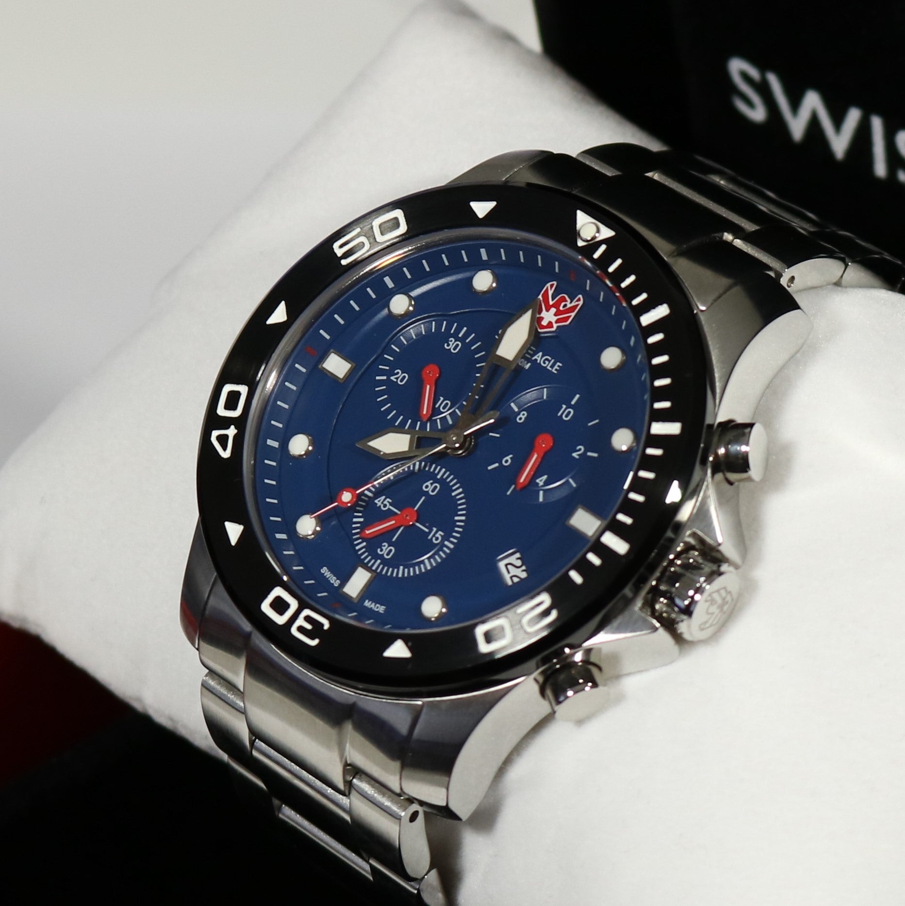 Swiss Eagle Sea Ranger Blue Dial Chronograph Watch SE-9005-33