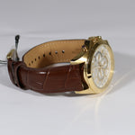 Citizen Quartz Gold Tone Chronograph Brown Leather Strap Men's Watch AN8043-05A - Chronobuy