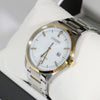 Citizen Eco-Drive Men's Two Tone White Dial Stainless Steel Watch BM7354-85A