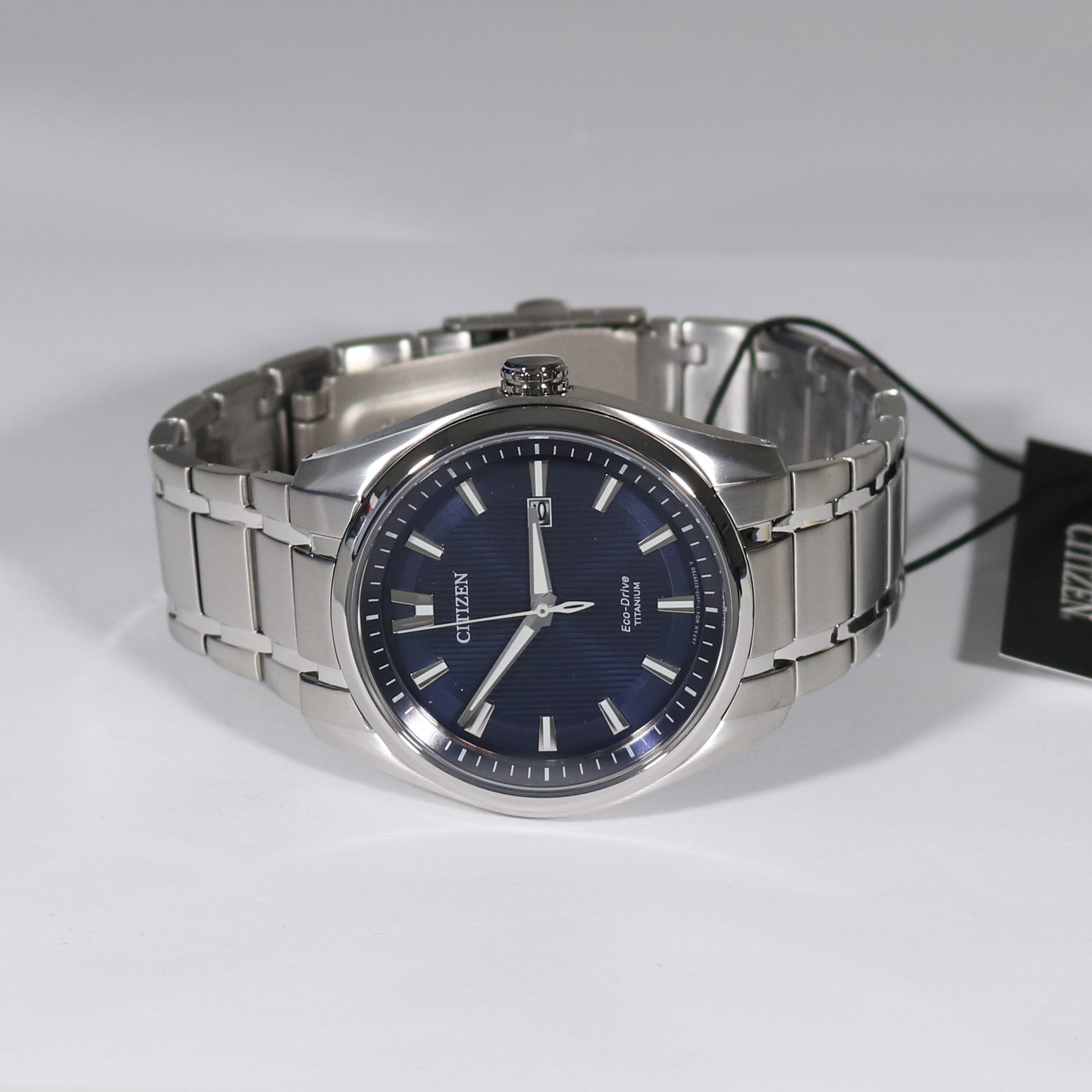Citizen Eco Drive Titanium Blue Dial Men's Dress Watch AW1240-57L –  Chronobuy