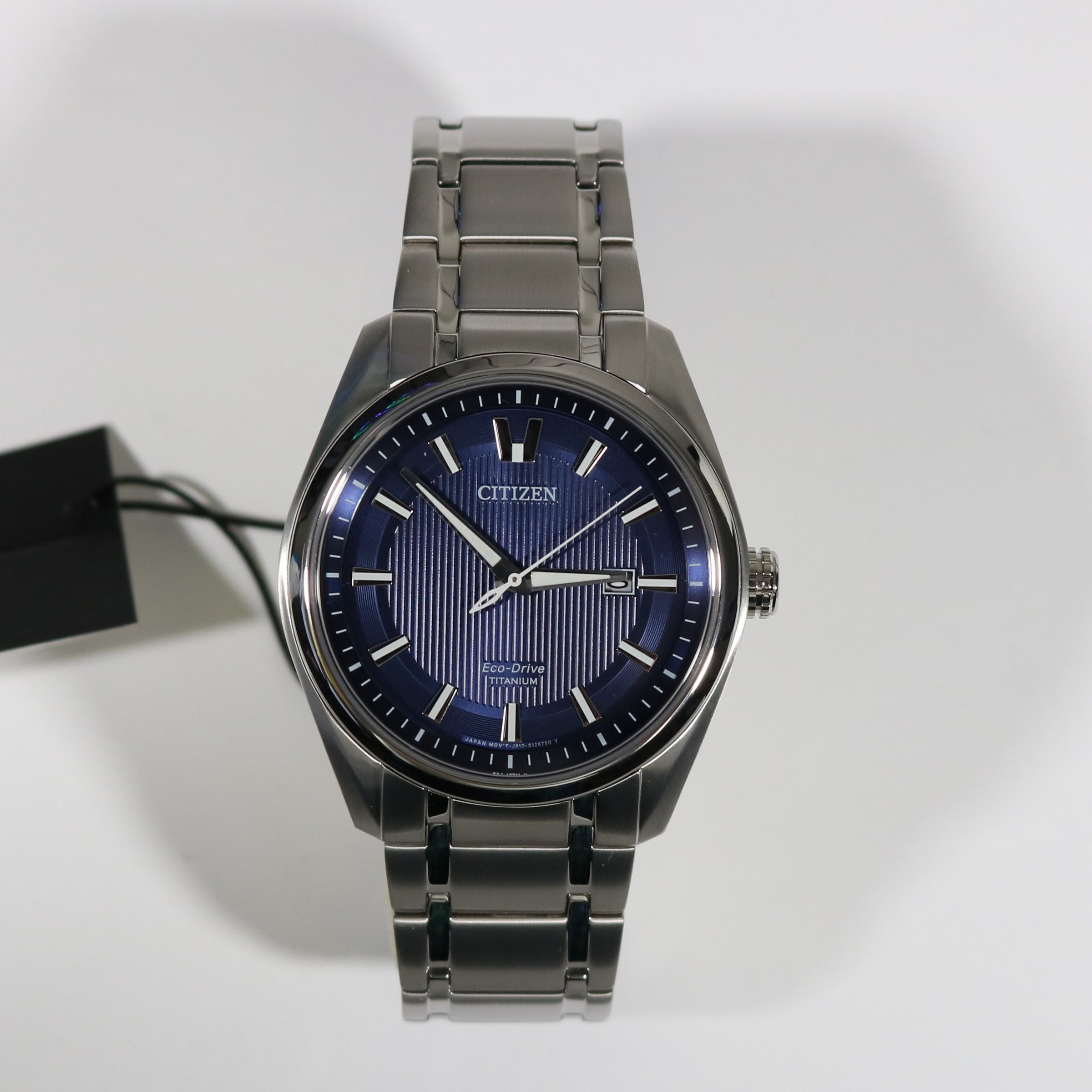 Citizen Eco Drive Titanium Watch Dress Dial AW1240-57L – Blue Men\'s Chronobuy