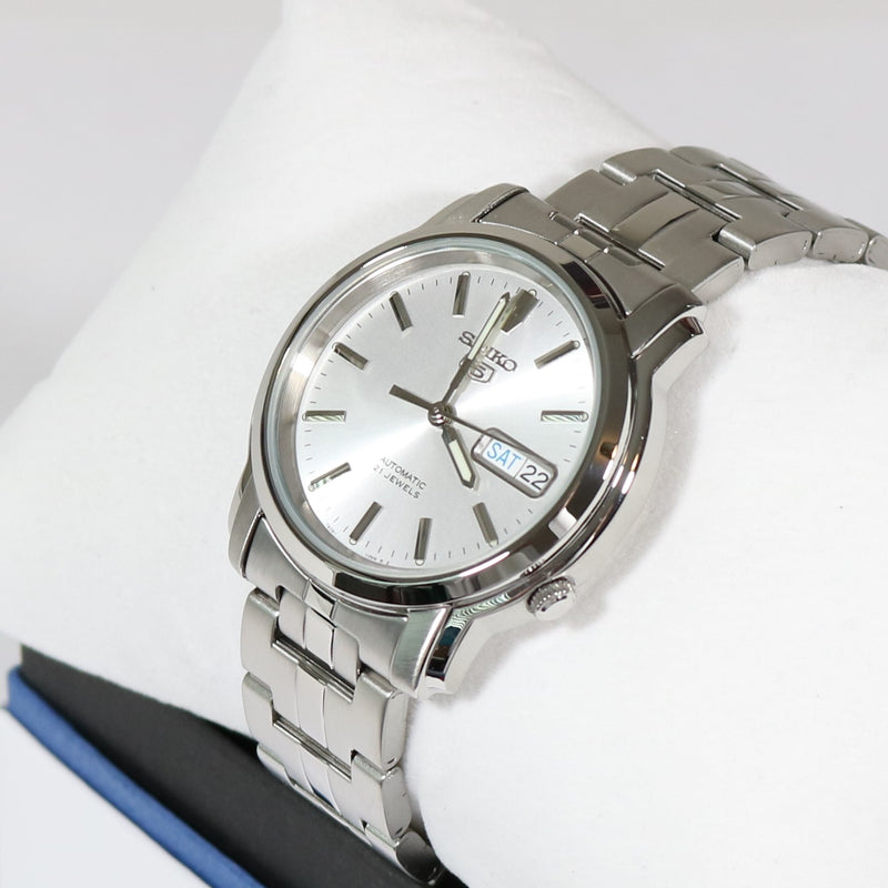 Seiko 5 Stainless Steel Silver Dial Automatic Men's Watch SNKK65K1