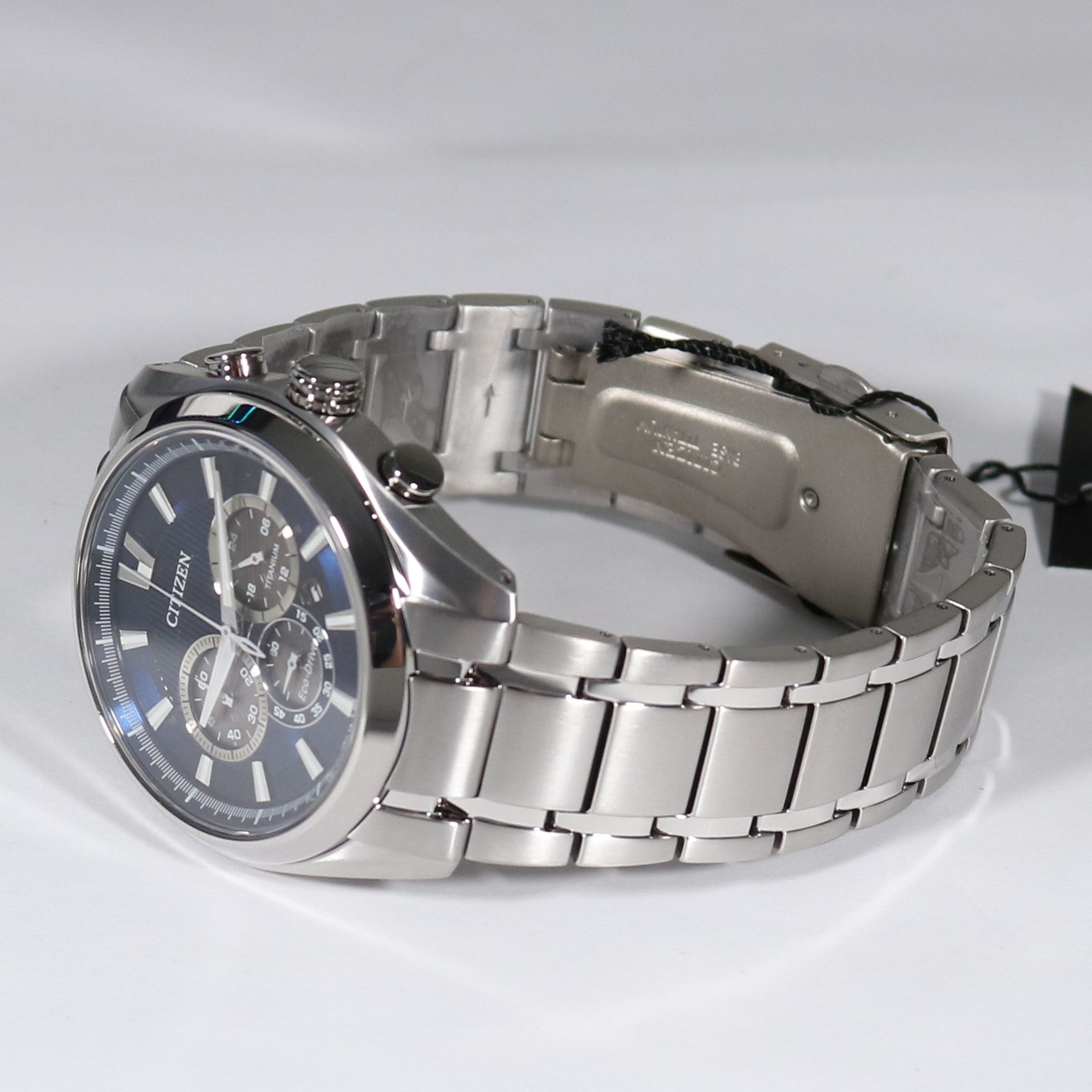 Citizen Eco Drive Titanium Blue Dial Chronograph Men s Watch CA4010 58 Chronobuy