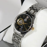 Orient Men's Open Heart Black Dial Automatic Watch FAG03002BO - Chronobuy