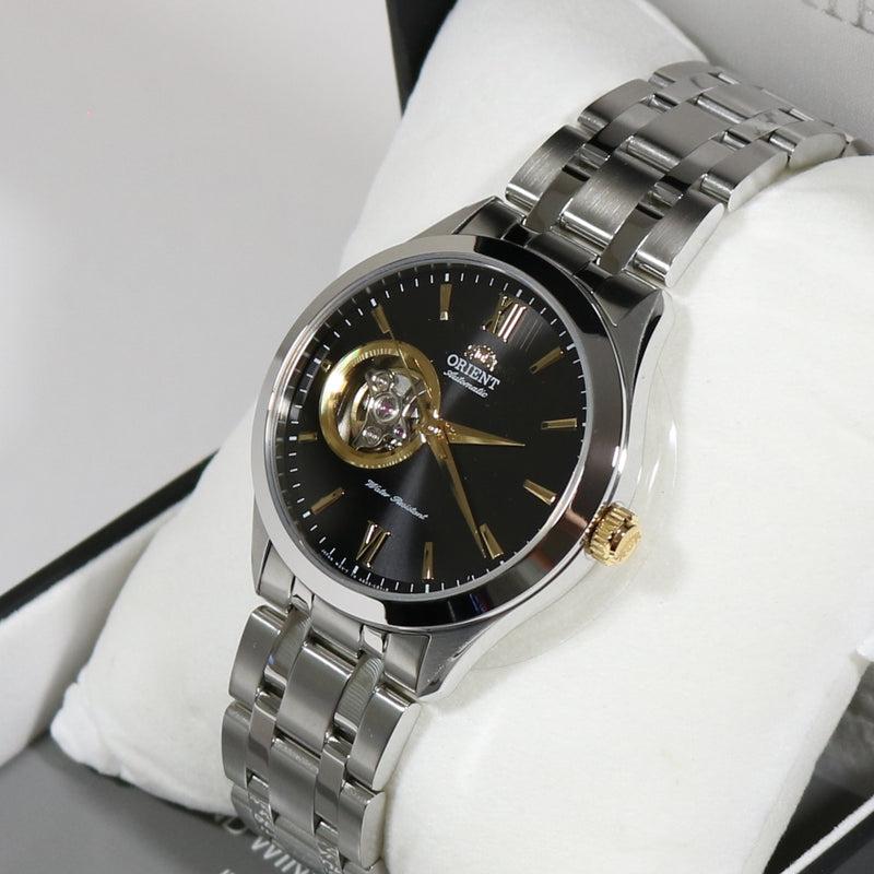 Orient Men s Open Heart Black Dial Automatic Watch AG03002B Chronobuy