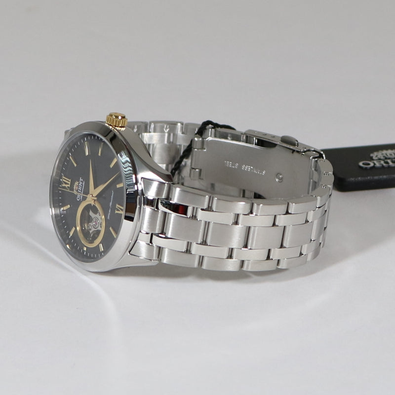 Orient Men's Open Heart Black Dial Automatic Watch FAG03002BO - Chronobuy