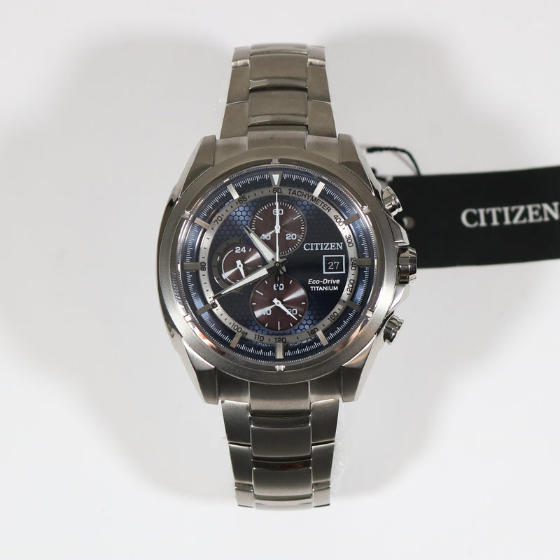 Citizen Eco-Drive Super Titanium Blue Dial Chronograph Men's Watch