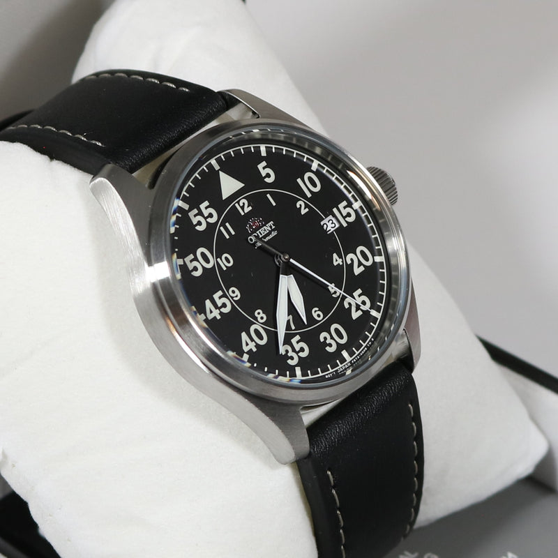 Orient Automatic Men's Aviator Flight Black Dial Watch RA-AC0H03B10B