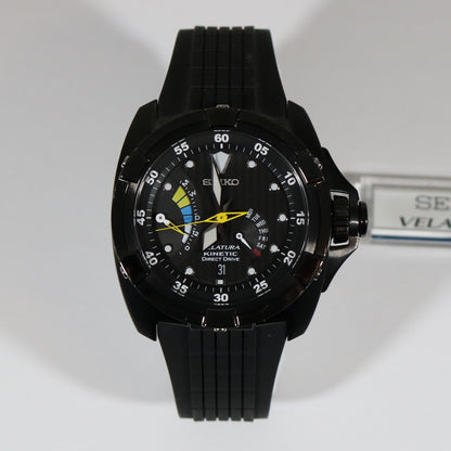 Seiko Velatura Kinetic Direct Drive Black Dial Men's Watch SRH013P1