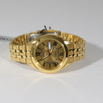 Seiko 5 Gold Tone Stainless Steel Gold Dial Men's Automatic Watch SNKL38K1