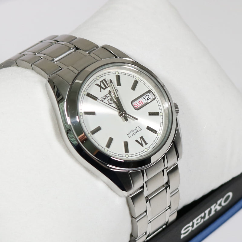 Seiko 5 silver dial hotsell