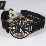 Citizen Eco Drive Black Dial Rose Gold Tone Nylon Strap Men's Watch AW1523-01E - Chronobuy