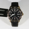 Citizen Eco Drive Black Dial Rose Gold Tone Nylon Strap Men's Watch AW1523-01E - Chronobuy