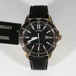 Citizen Eco Drive Black Dial Rose Gold Tone Nylon Strap Men's Watch AW1523-01E - Chronobuy