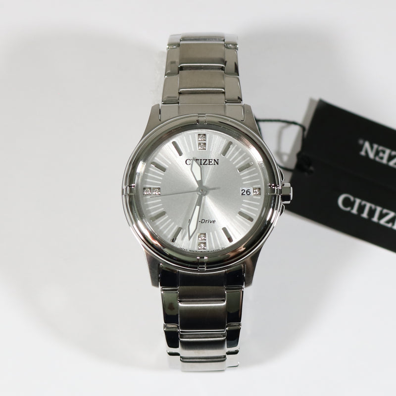 Citizen Women's Eco-Drive Silver Dial Stainless Steel Watch FE6050-55A