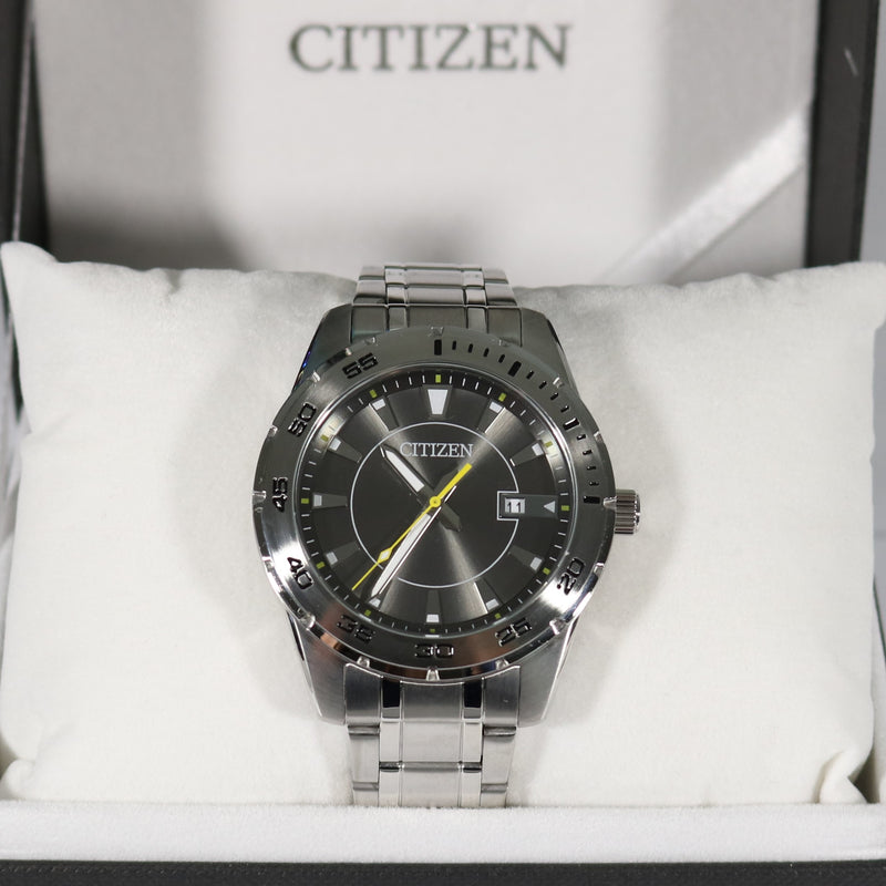 Citizen Quartz Stainless Steel Silver Dial Men's Watch BI1040-50H - Chronobuy