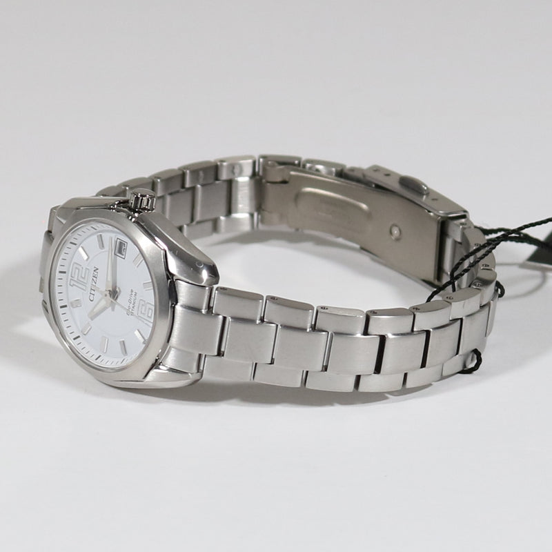 Citizen Eco-Drive Super Titanium White Dial Women's Watch EW2101-59B