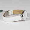 Citizen Eco-Drive Women's White Dial Leather Strap Watch EW1970-06A