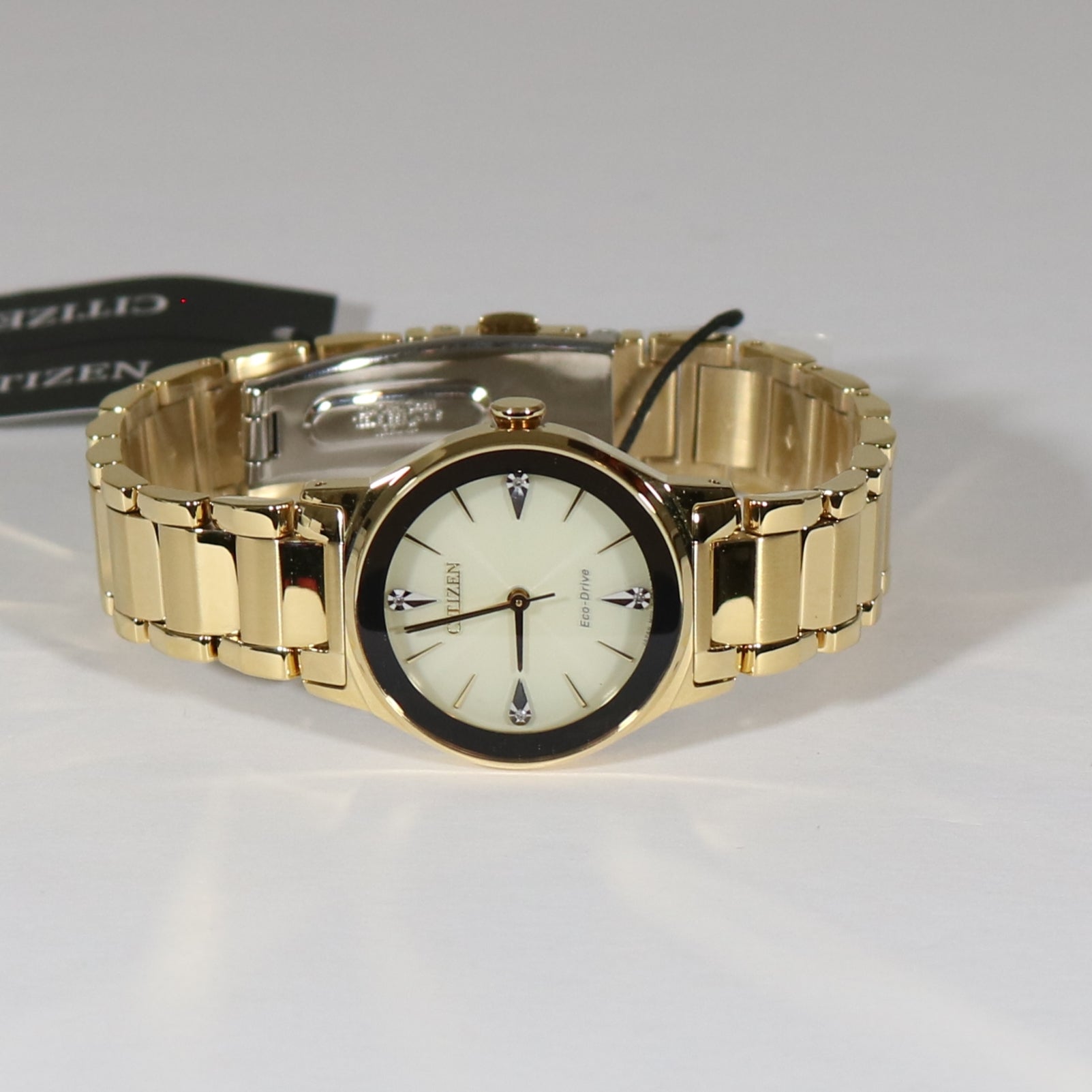 Citizen Eco Drive Axiom Gold Tone Stainless Steel Watch EM0732 51P