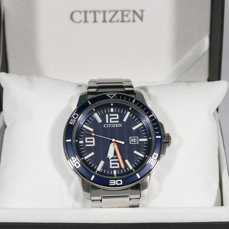 Citizen Eco-drive Men's Sport Watch with Stainless Steel Bracelet AW1520-51L - Chronobuy