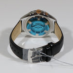 Seiko Kinetic Men's White Dial Black Leather Strap Watch SRN073P1
